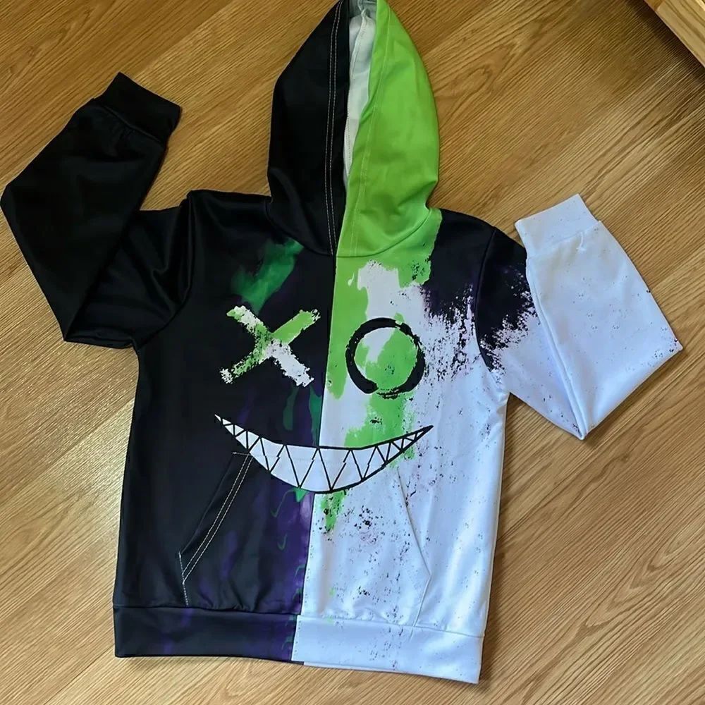Funny Smiling 3 D Boys Casual Pullover